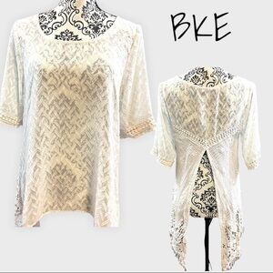 BKE White sheer/see through top